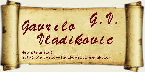 Gavrilo Vladiković vizit kartica